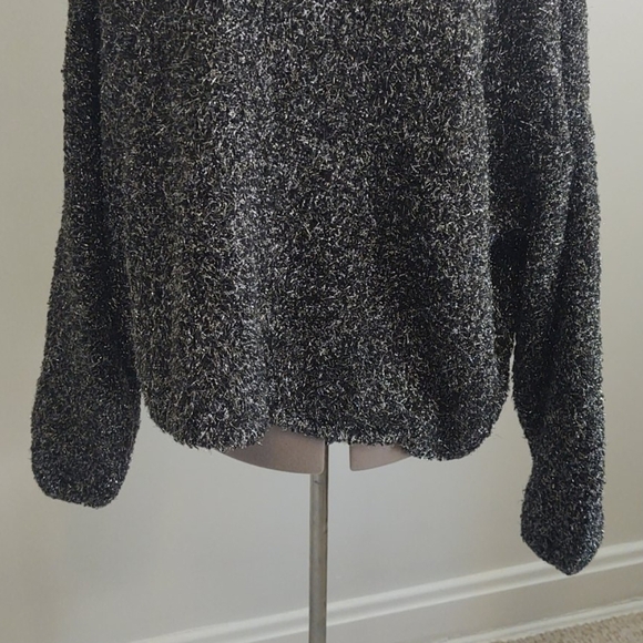 Roaman's Silver Metallic Sweater Sz 3x - Picture 3 of 10